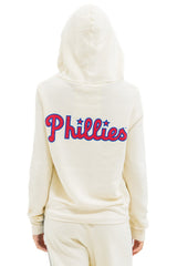 PHILLIES 5 STRIPE ZIP HOODIE - VINTAGE WHITE // USA