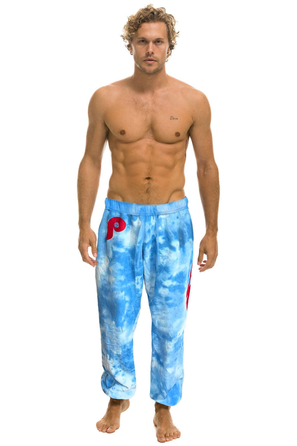 PHILLIES HAND DYED SWEATPANTS - TIE DYE BLUE