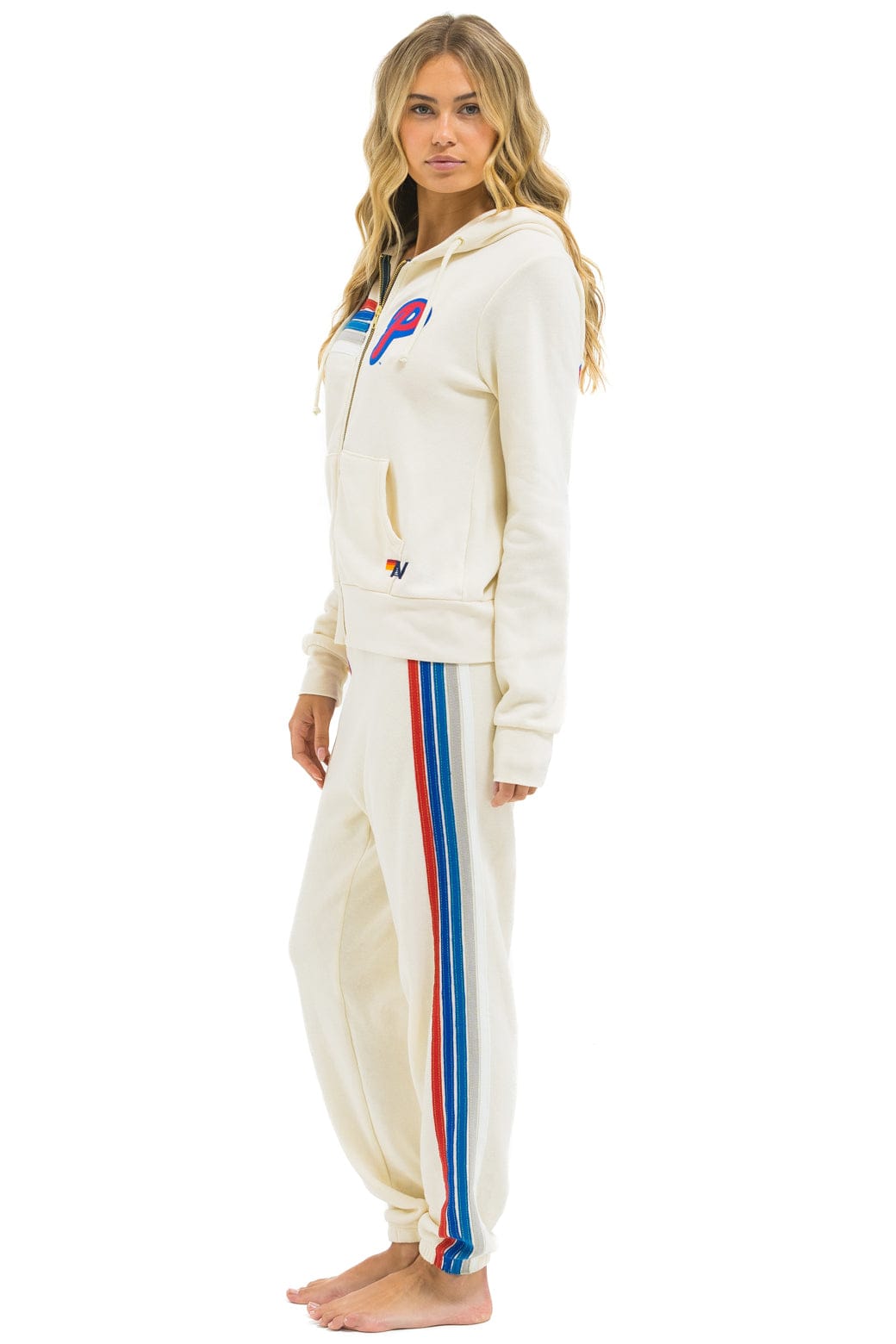 PHILLIES 5 STRIPE SWEATPANTS - VINTAGE WHITE // USA