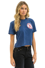 BOSTON RED SOX BOLT WOMEN'S BOYFRIEND TEE - NAVY