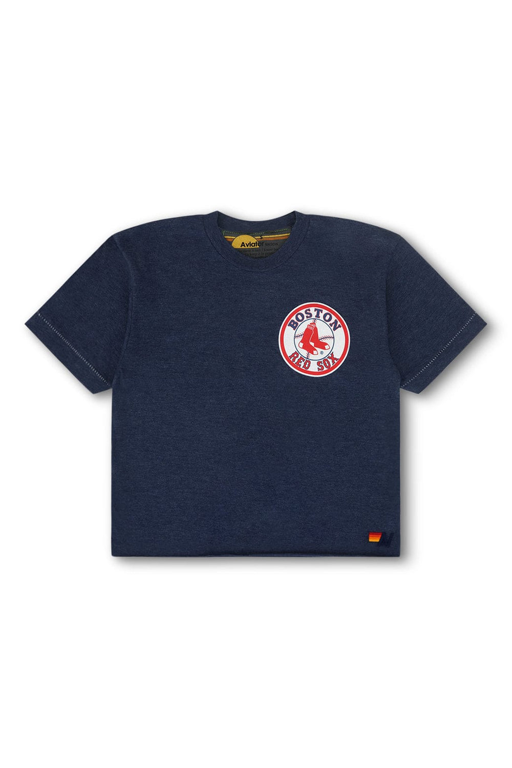 BOSTON RED SOX BOLT WOMEN'S BOYFRIEND TEE - NAVY