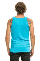 MEN'S BOLT TANK - NEON BLUE