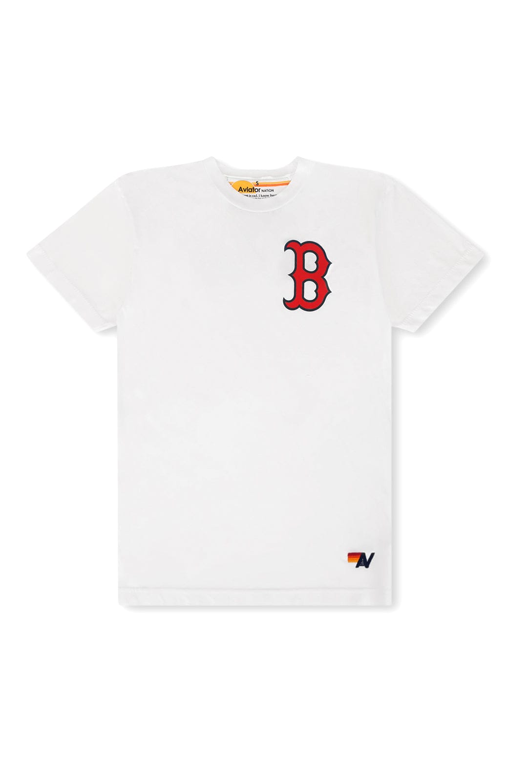 RED SOX BOLT UNISEX CREW TEE - WHITE
