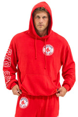 RED SOX RELAXED PULLOVER HOODIE - RED