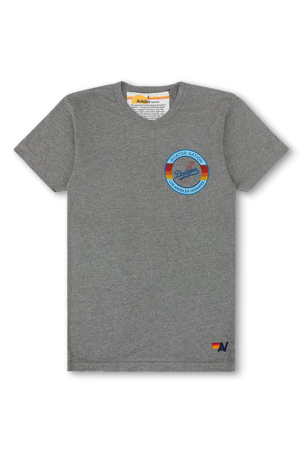 LOS ANGELES DODGERS BOLT CREW TEE - HEATHER GREY