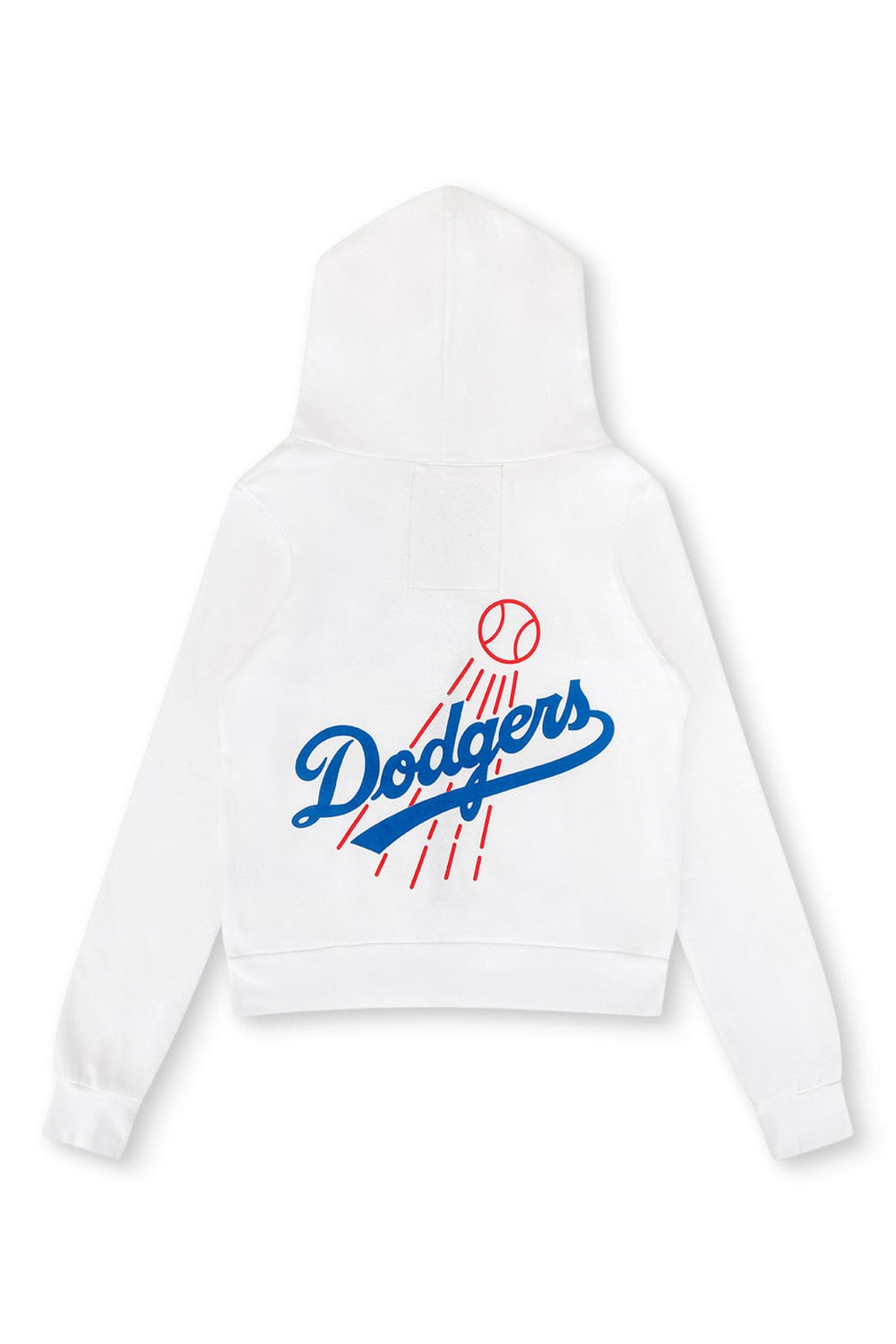 LOS ANGELES DODGERS 5 STRIPE ZIP HOODIE - WHITE // BLUE
