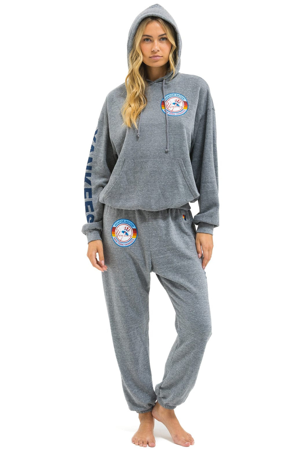 NY YANKEES SWEATPANTS - HEATHER