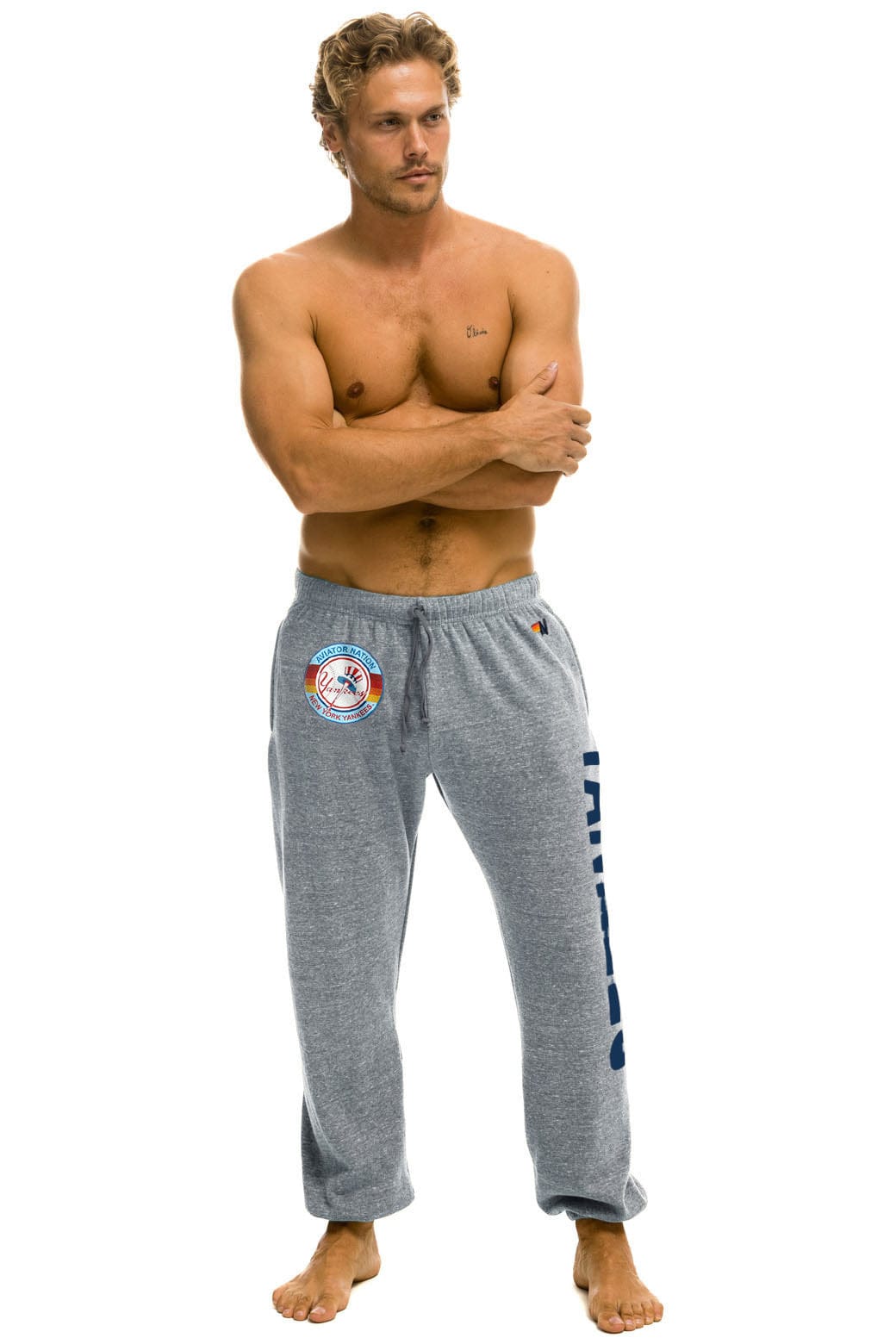 NY YANKEES SWEATPANTS - HEATHER