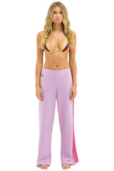 5 STRIPE WIDE LEG POCKET SWEATPANTS - MAUVE // MAGENTA // ORANGE