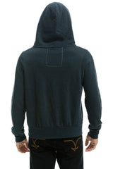 5 STRIPE HOODIE - CHARCOAL // RAINBOW WHITE