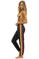 5 STRIPE SWEATPANTS - CHARCOAL // RAINBOW WHITE