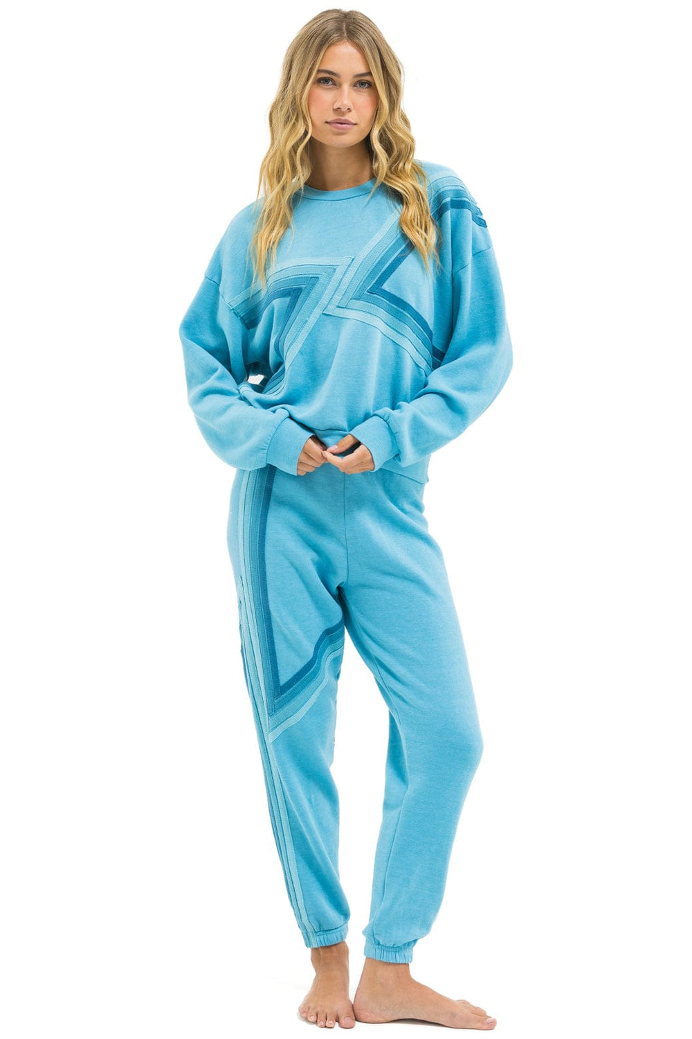 BLAZE RELAXED CREW SWEATSHIRT - AQUA // AQUA