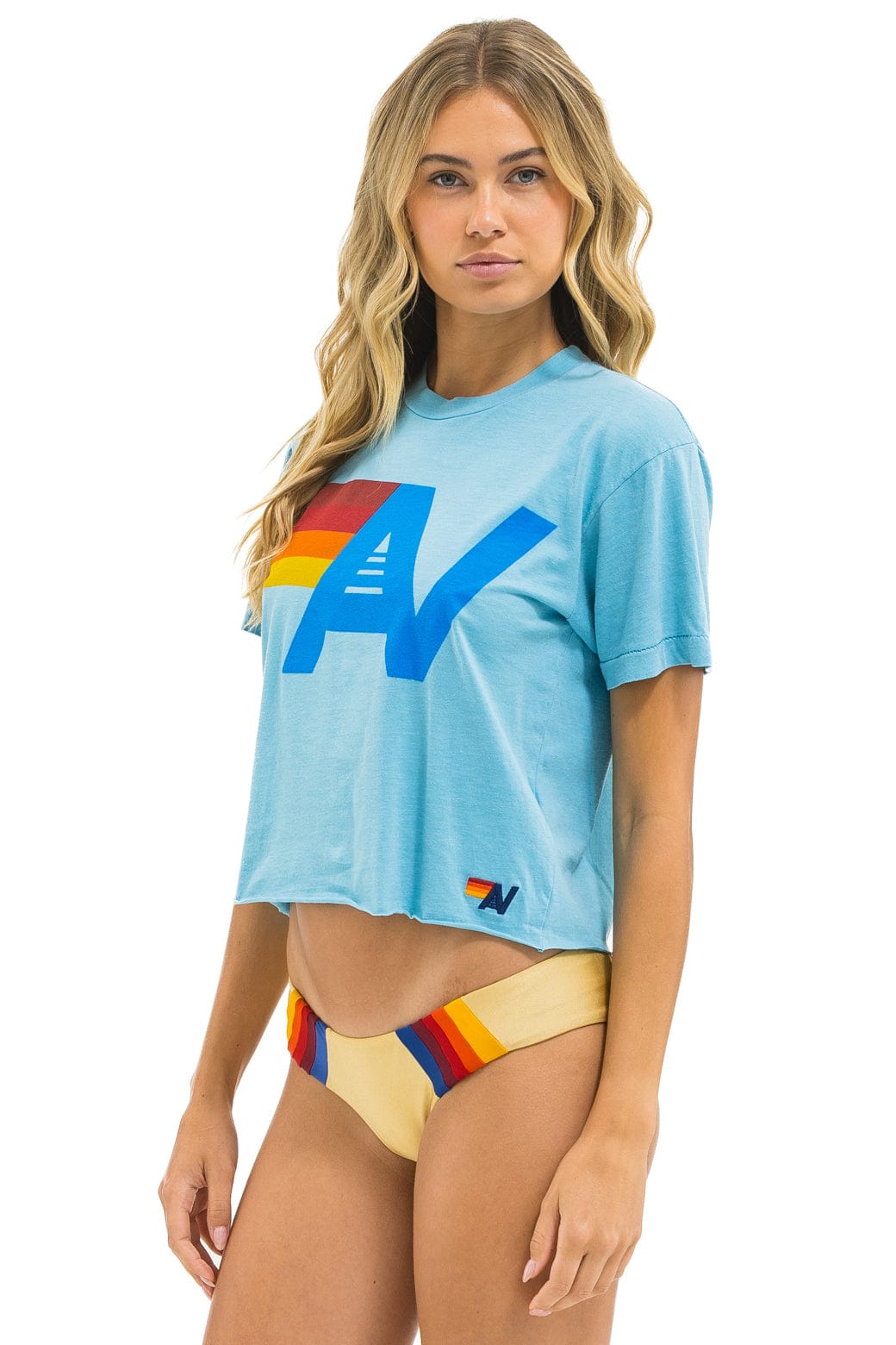 LOGO BOYFRIEND TEE - AQUA