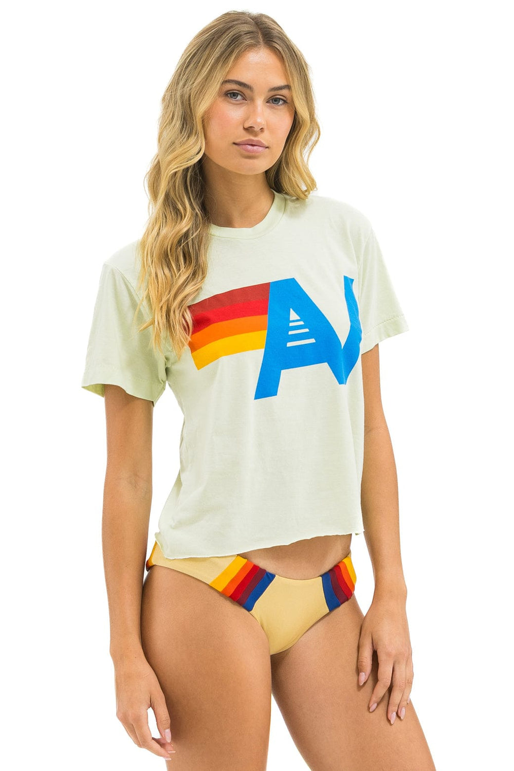 LOGO BOYFRIEND TEE - LIME CREAM