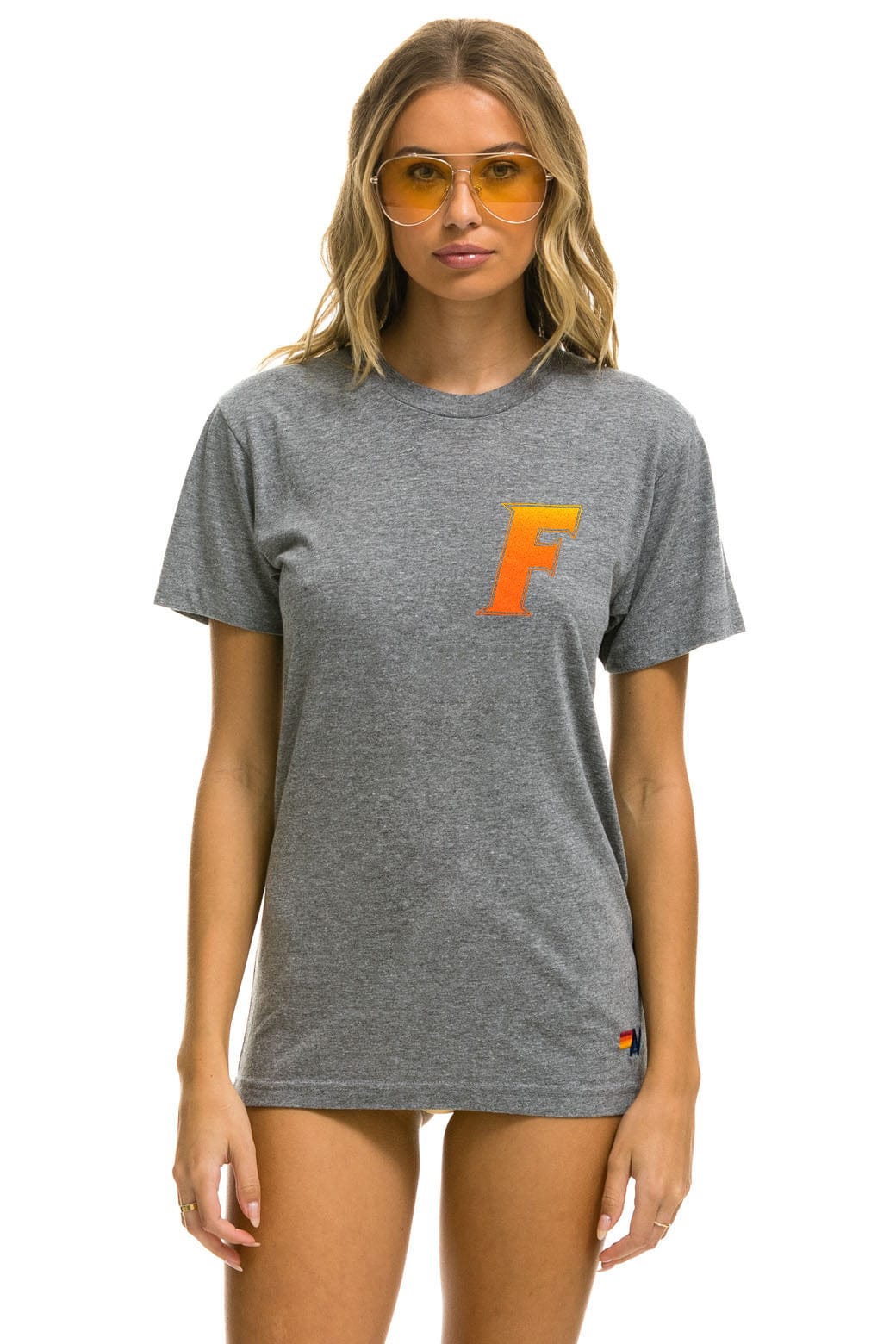 UNIVERSITY OF FLORIDA GATORS CREW TEE SHIRT - HEATHER