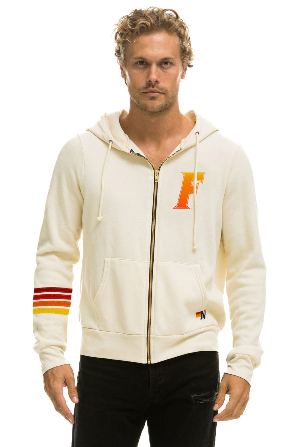 UNIVERSITY OF FLORIDA GATORS ZIP HOODIE - VINTAGE WHITE