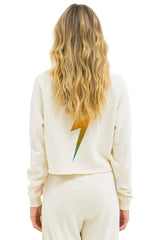 BOURBON AND BEYOND 2025 CROPPED CREW SWEATSHIRT RELAXED - VINTAGE WHITE