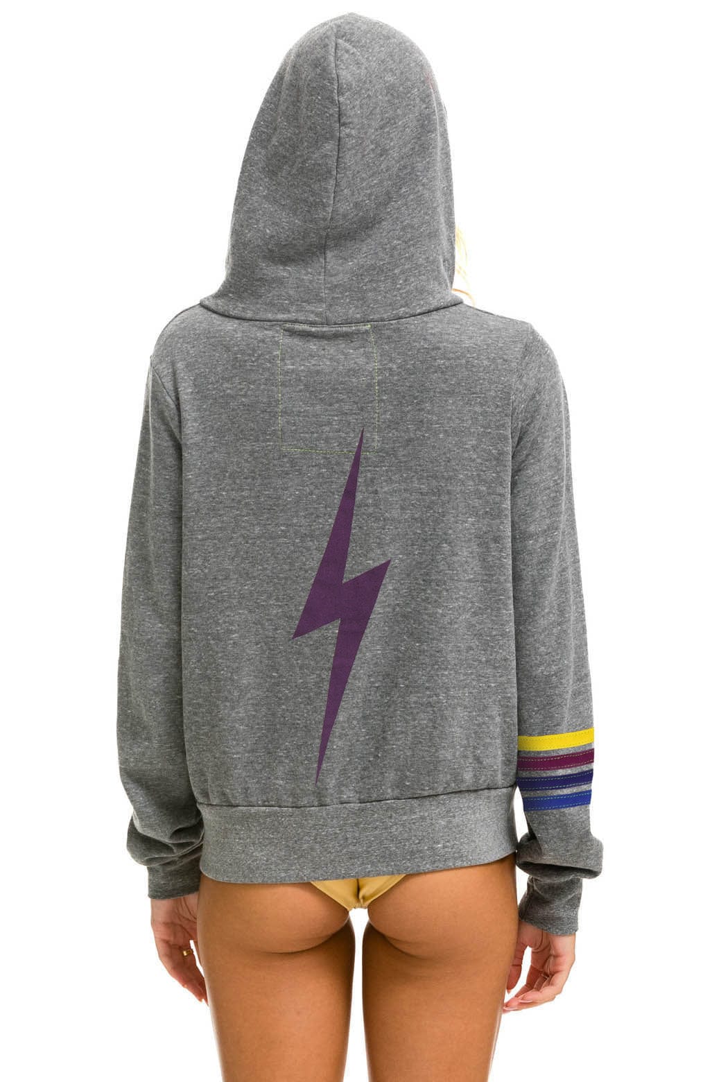 LSU BOLT ZIP HOODIE - HEATHER GREY