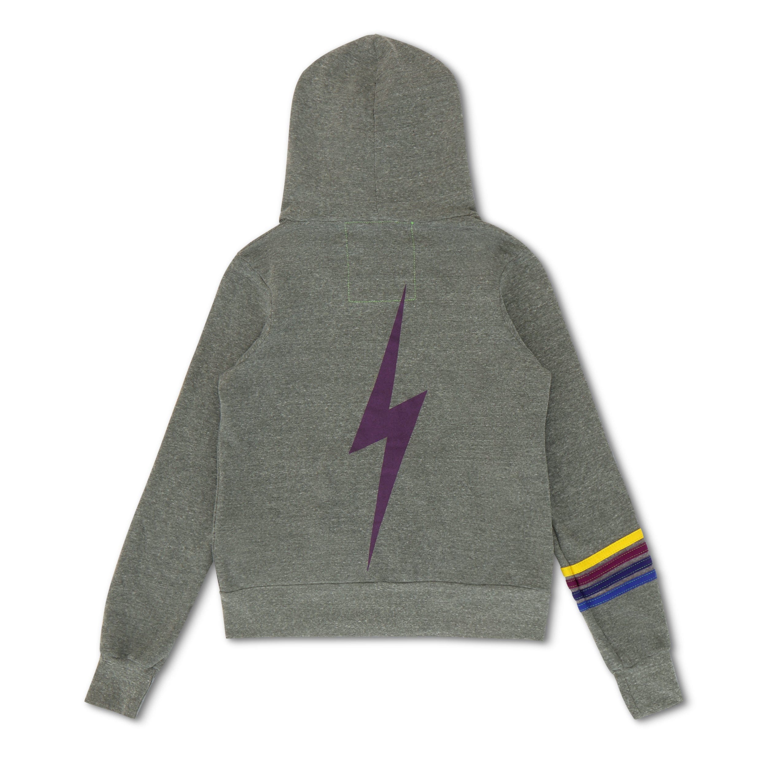 LSU BOLT ZIP HOODIE - HEATHER GREY