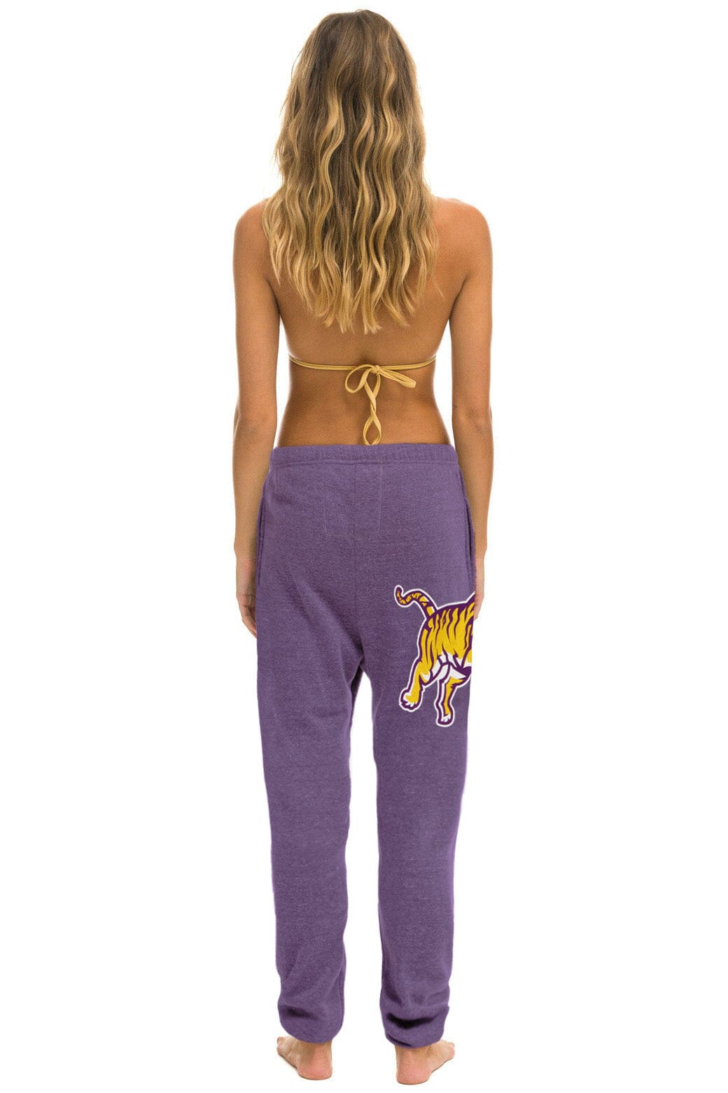 LSU TIGER UNISEX POCKET SWEATPANTS - GRAPE
