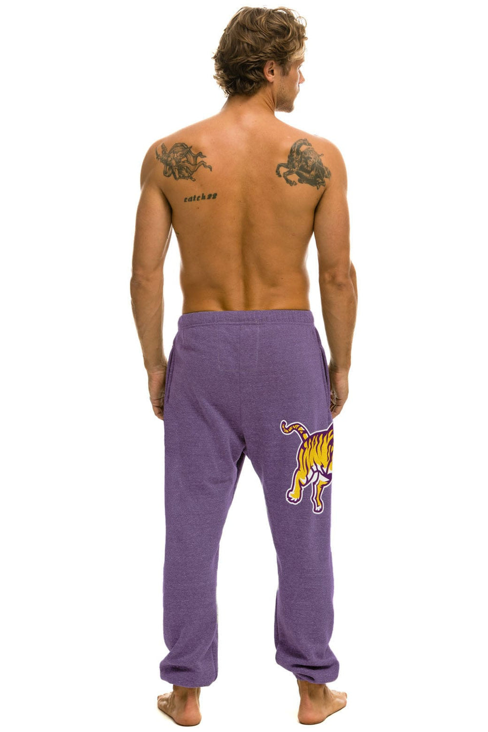 LSU TIGER UNISEX POCKET SWEATPANTS - GRAPE