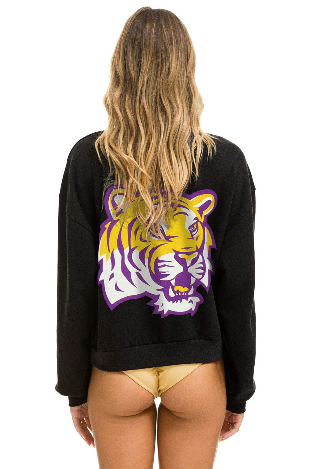 LSU RELAXED CREW SWEATSHIRT - BLACK