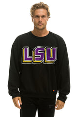 LSU RELAXED CREW SWEATSHIRT - BLACK