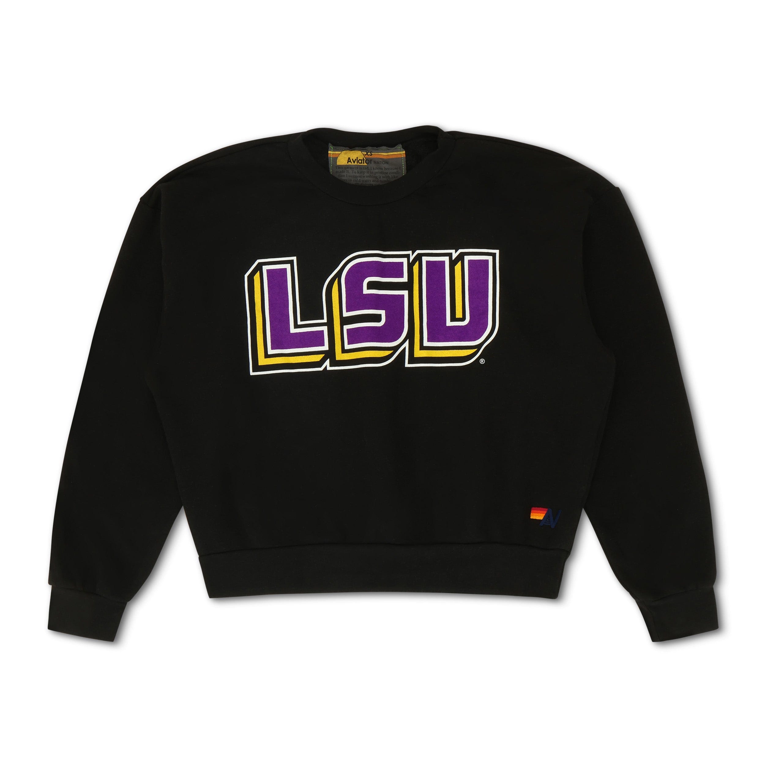 LSU RELAXED CREW SWEATSHIRT - BLACK