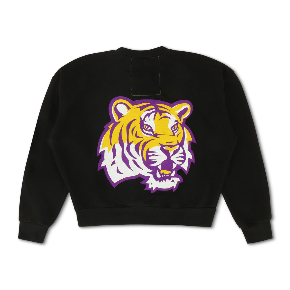 LSU RELAXED CREW SWEATSHIRT - BLACK