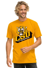 LSU BOLT CREW TEE SHIRT - GOLD