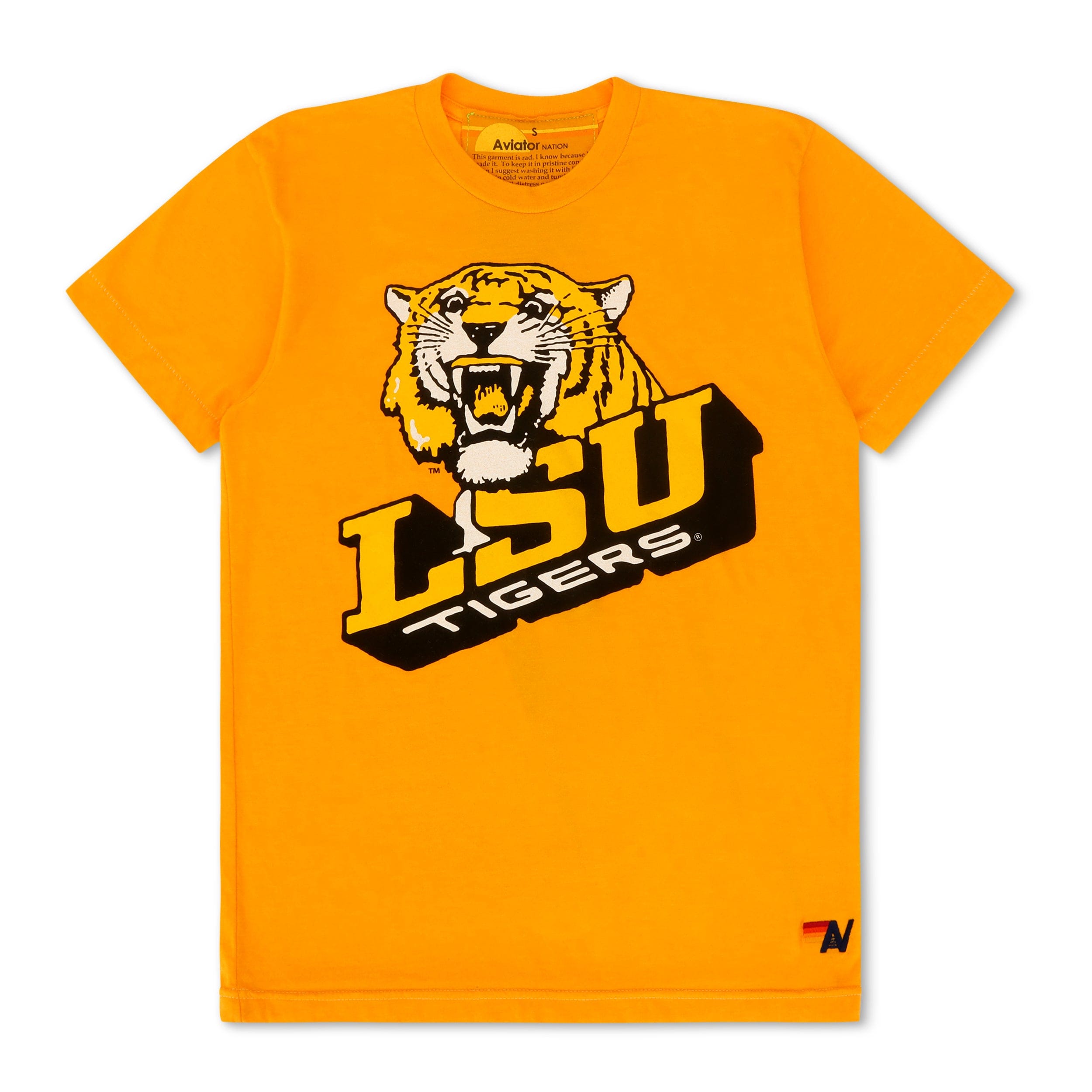 LSU BOLT CREW TEE SHIRT - GOLD