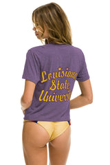 LSU TIGER BOYFRIEND TEE - GRAPE