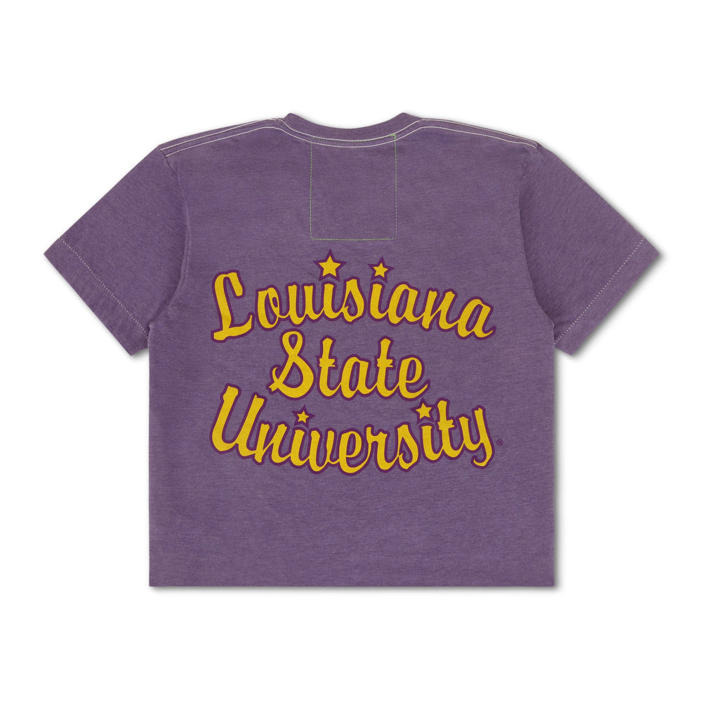 LSU TIGER BOYFRIEND TEE - GRAPE