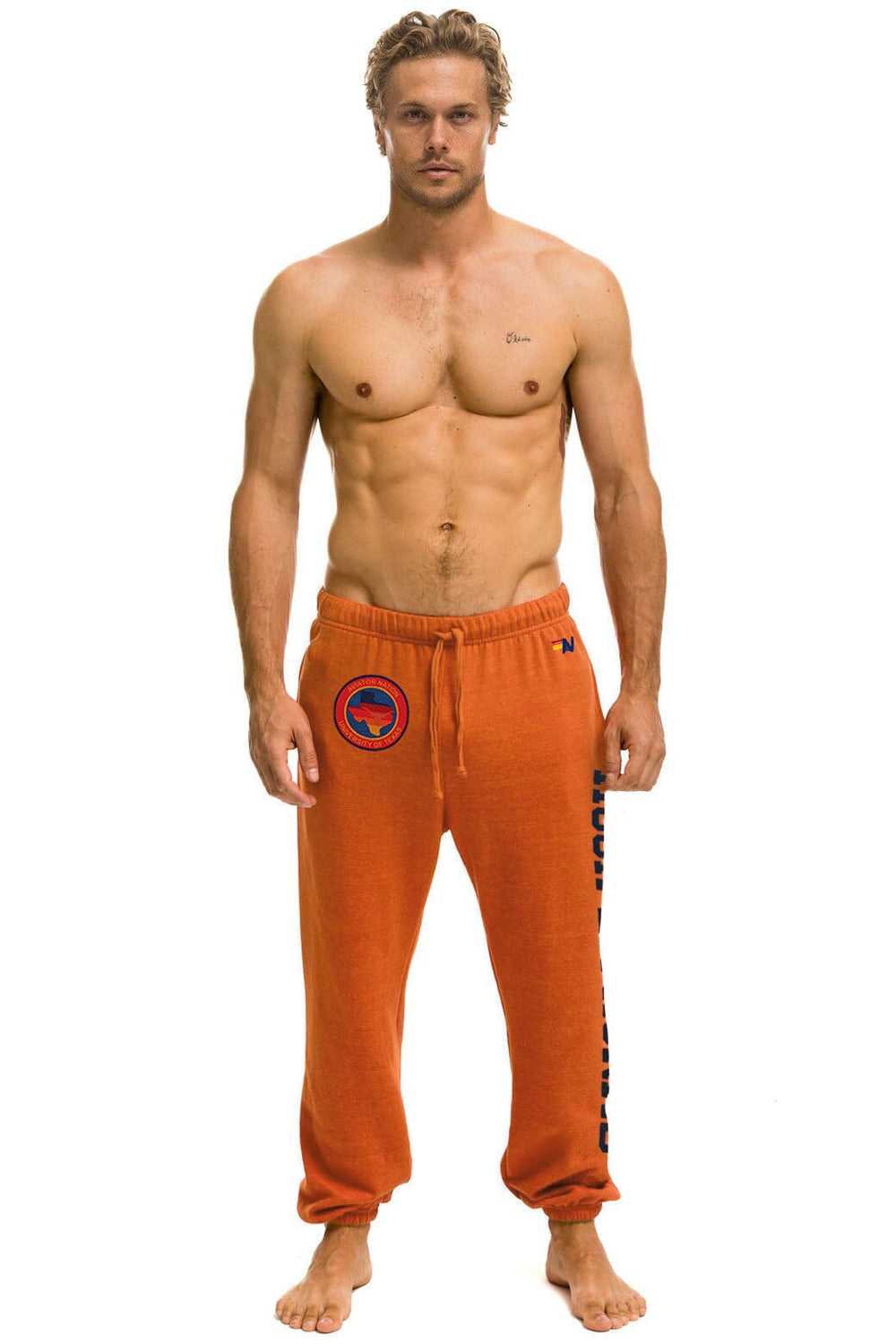 UNIVERSITY OF TEXAS UNISEX CIRCLE PRINT SWEATPANTS - BURNT ORANGE