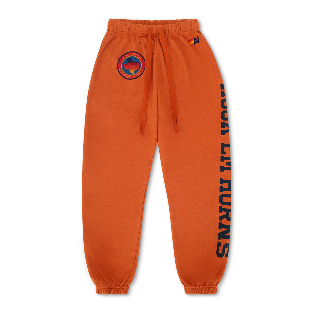 UNIVERSITY OF TEXAS UNISEX CIRCLE PRINT SWEATPANTS - BURNT ORANGE