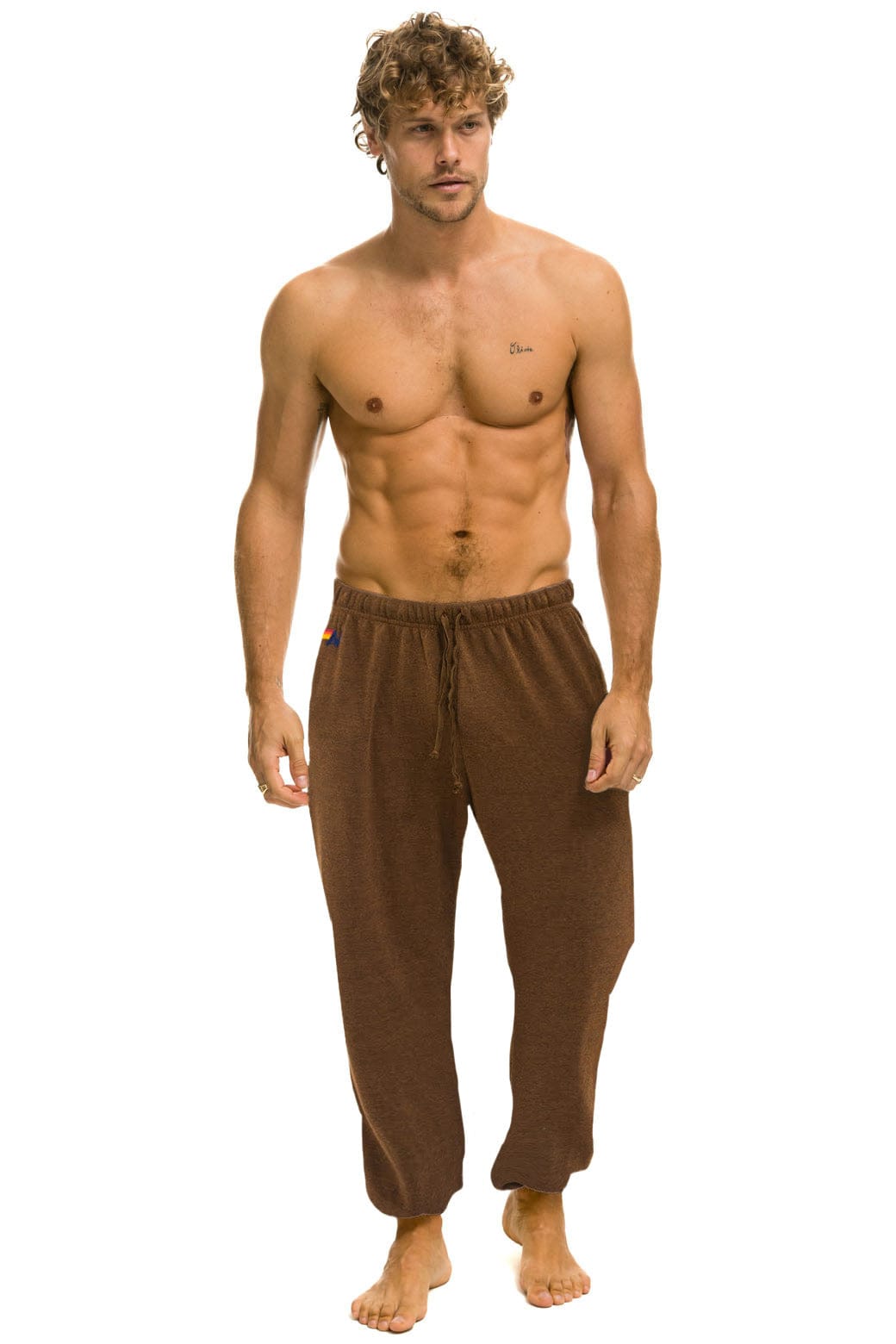 5 STRIPE SWEATPANTS - CHOCOLATE // ESPRESSO