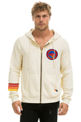 UNIVERSITY OF TEXAS CIRCLE HOOK 'EM ZIP HOODIE - VINTAGE WHITE