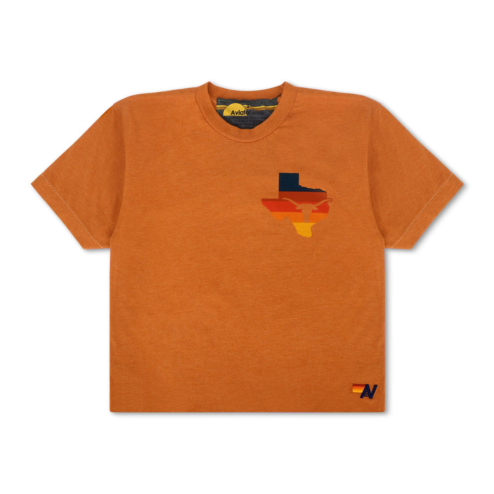 UNIVERSITY OF TEXAS STATE LOGO BOYFRIEND TEE - BURNT ORANGE