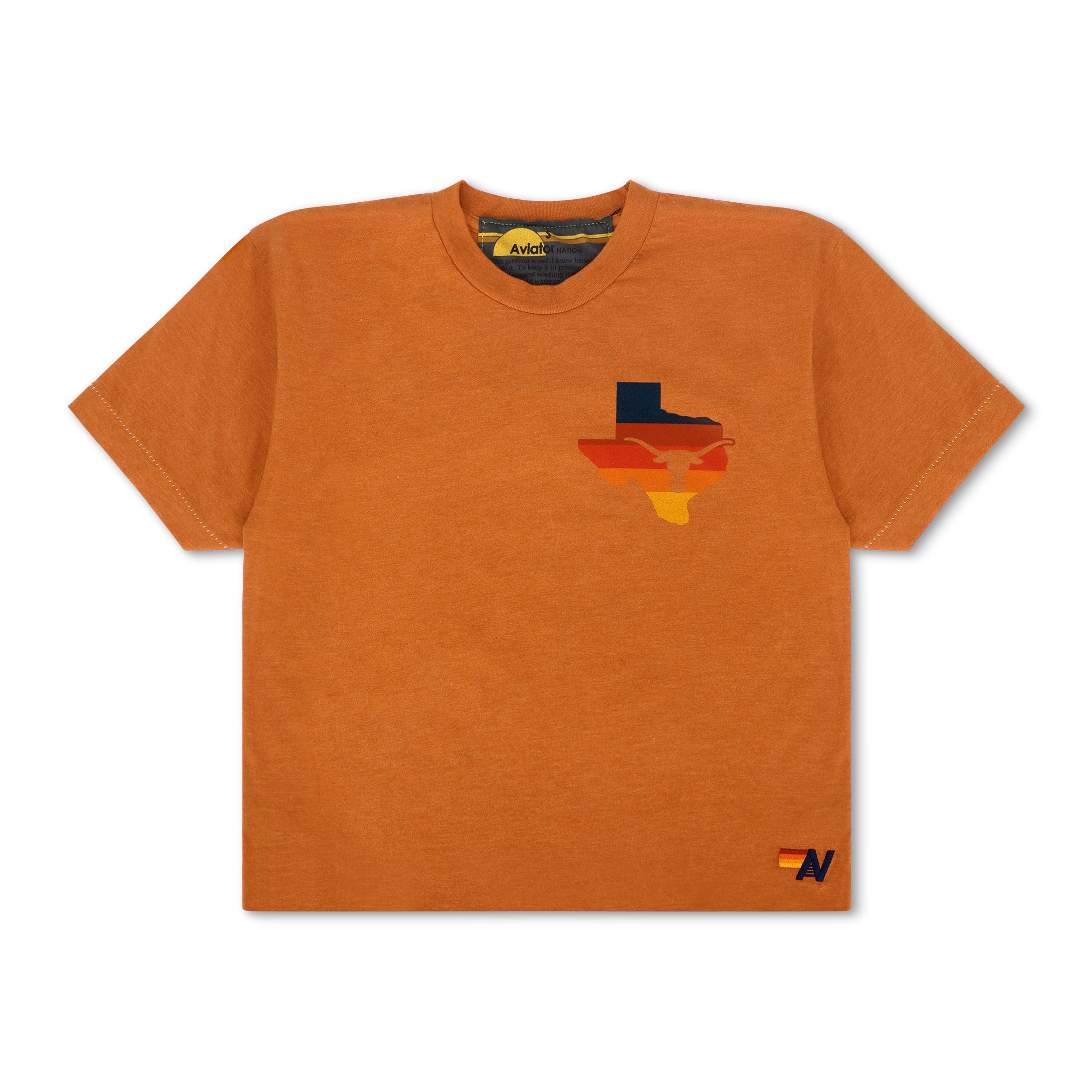 UNIVERSITY OF TEXAS STATE LOGO BOYFRIEND TEE - BURNT ORANGE