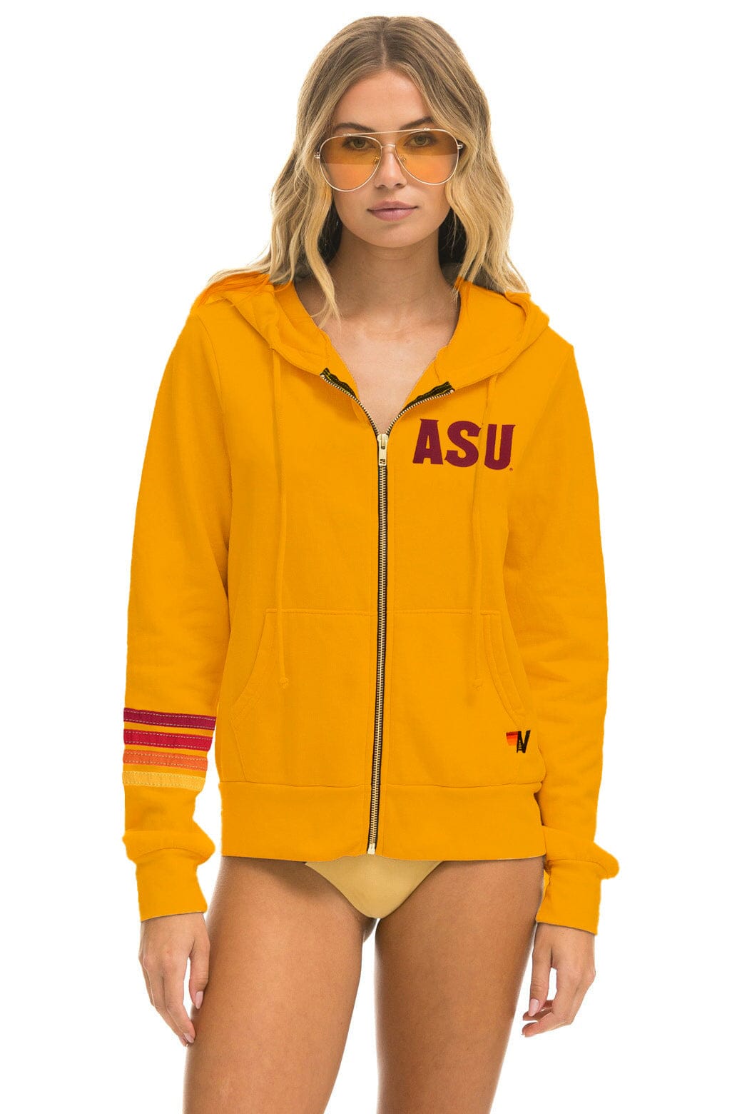 ASU FORK 'EM DEVILS ZIP HOODIE - GOLD