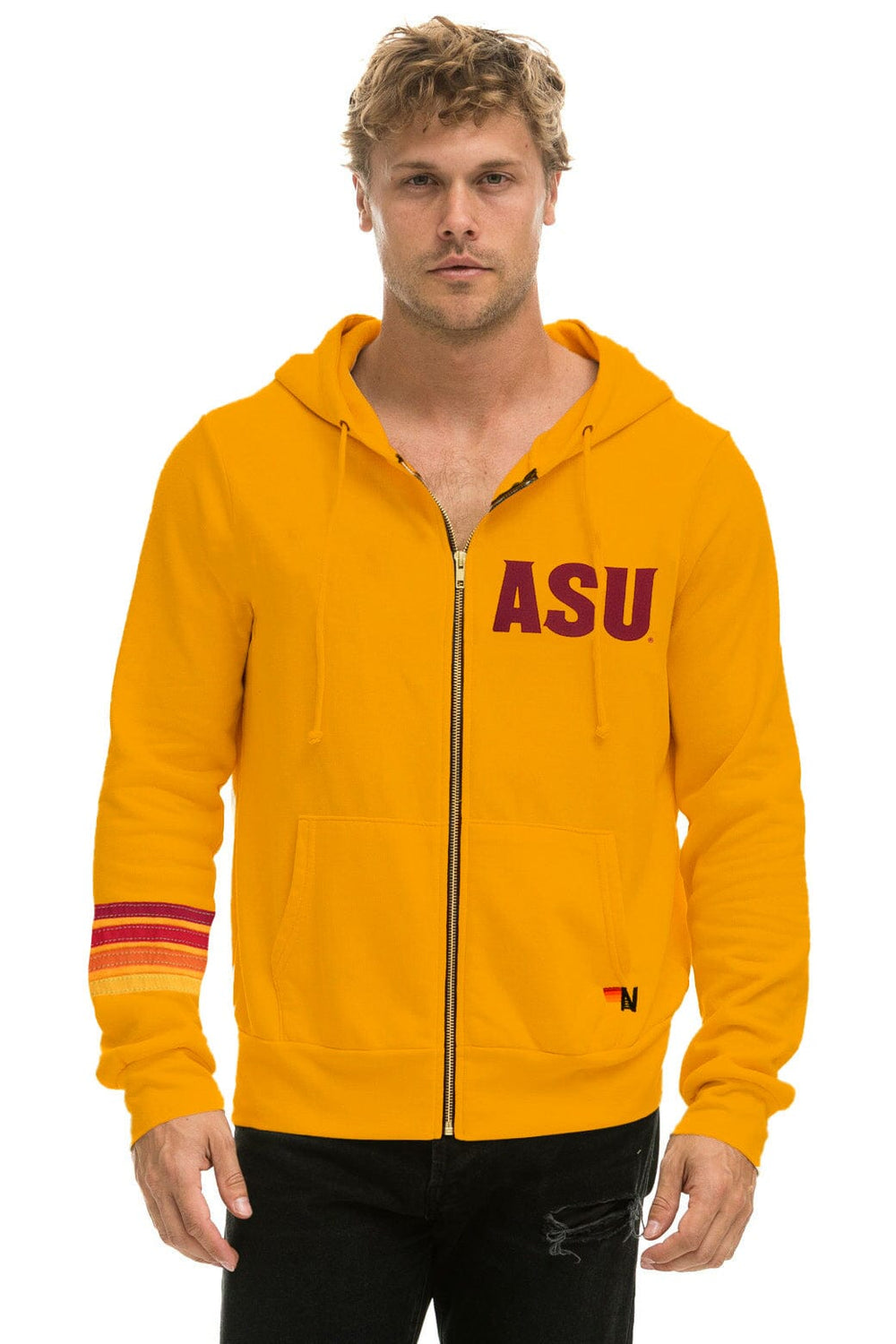ASU FORK 'EM DEVILS ZIP HOODIE - GOLD