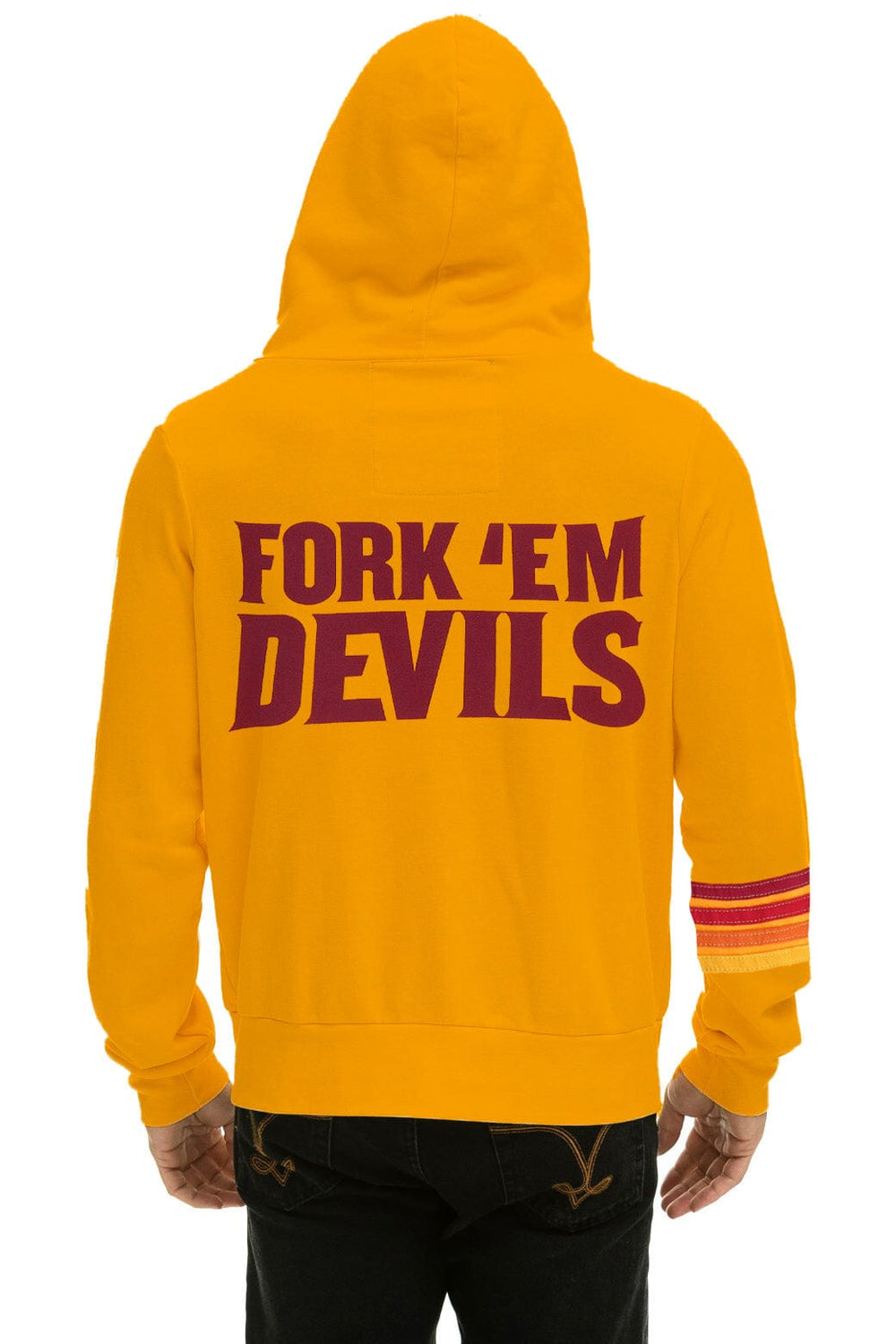 ASU FORK 'EM DEVILS ZIP HOODIE - GOLD