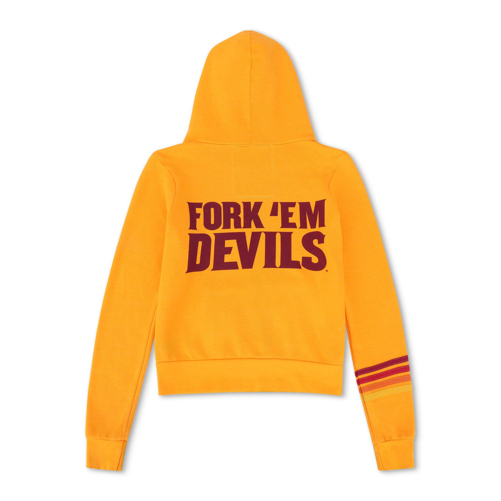 ASU FORK 'EM DEVILS ZIP HOODIE - GOLD