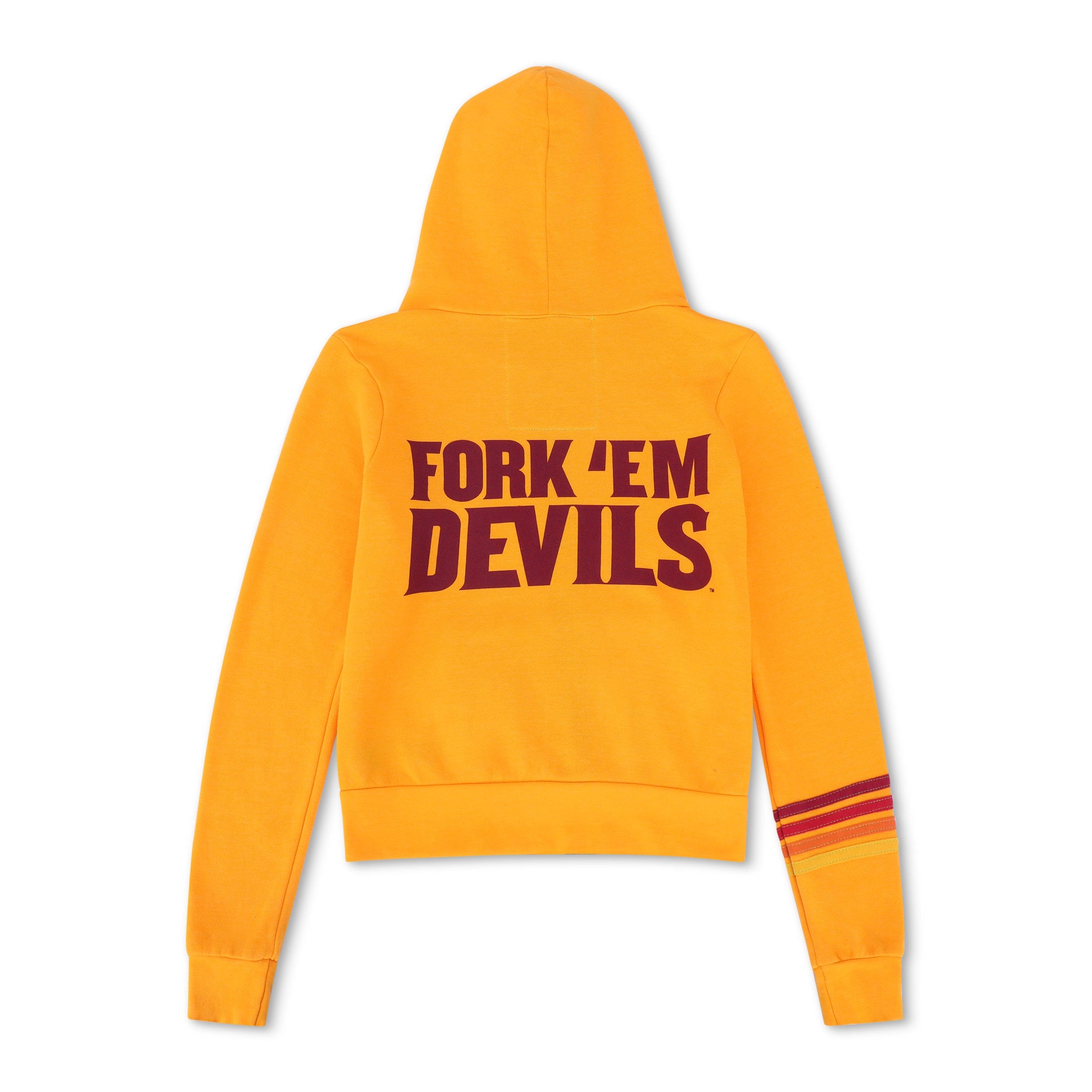 ASU FORK 'EM DEVILS ZIP HOODIE - GOLD