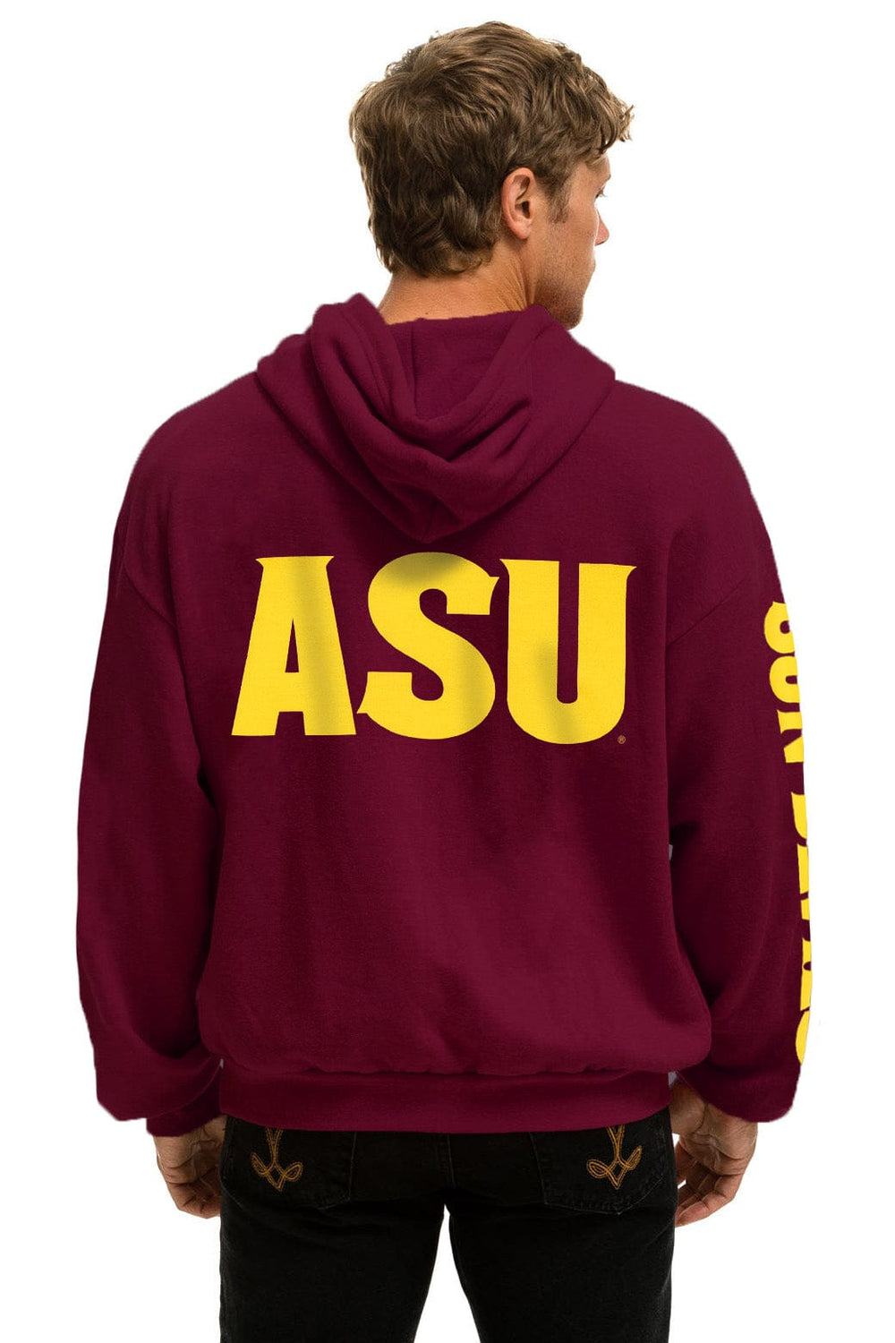 ASU FORK PULLOVER HOODIE RELAXED - MAROON