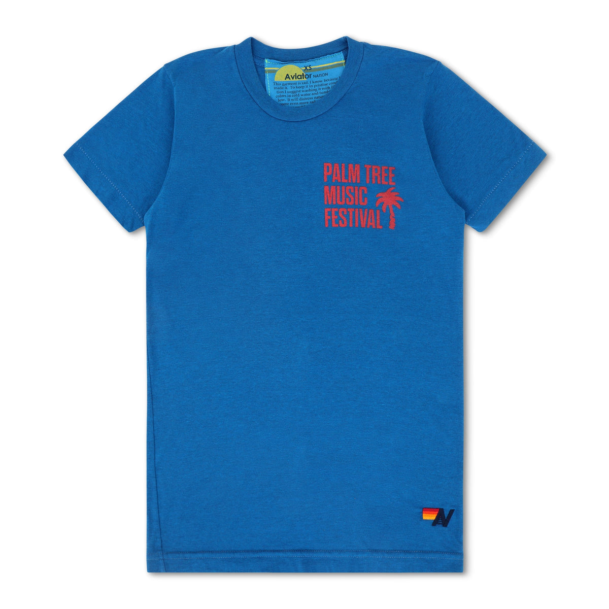 PALM TREE FEST NAPA 2025 CREW TEE SHIRT - ADVENTURE BLUE