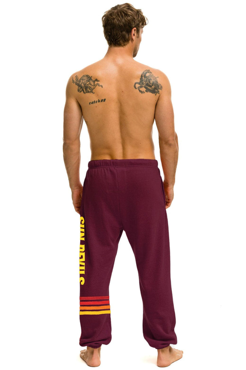 ASU FORK UNISEX POCKET SWEATPANTS - MAROON
