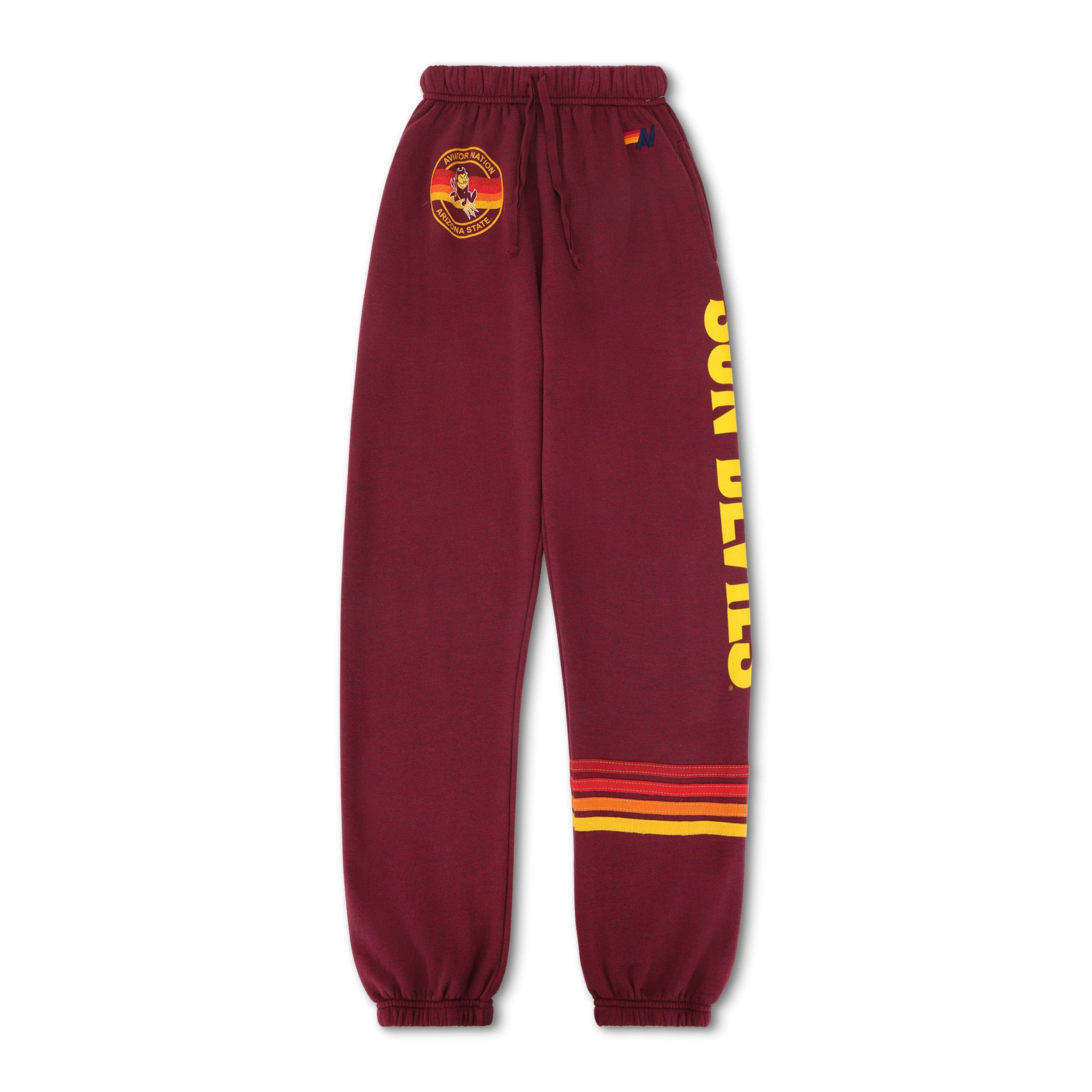 ASU FORK UNISEX POCKET SWEATPANTS - MAROON