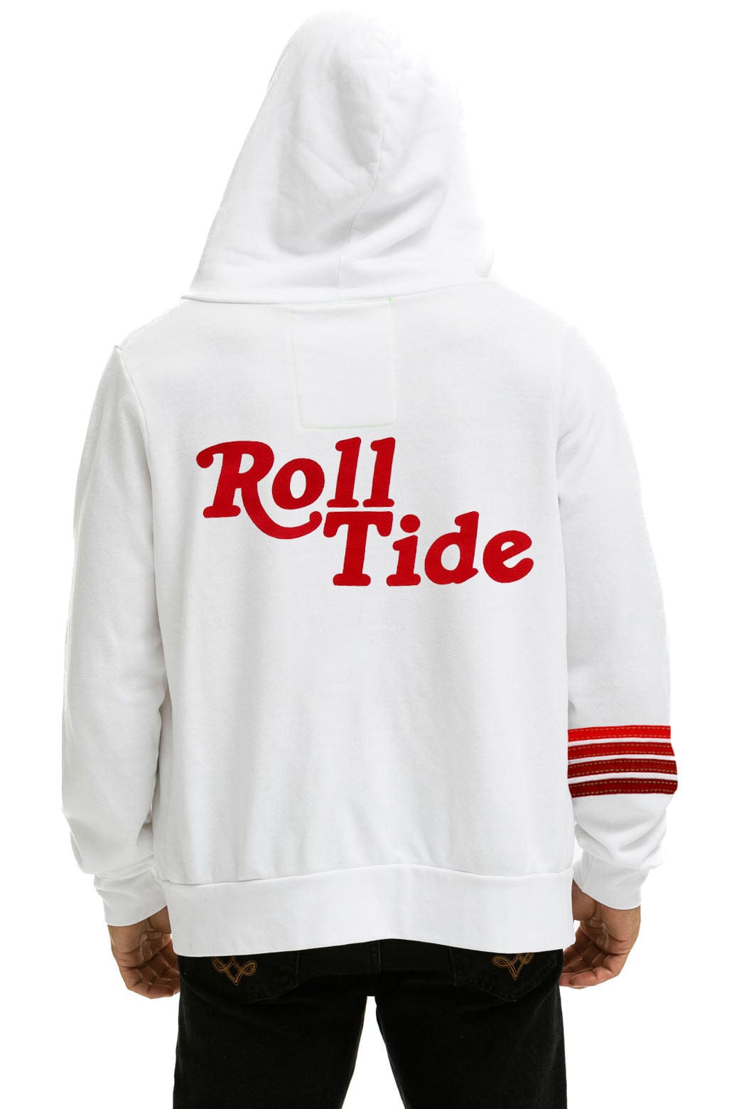 UNIVERSITY OF ALABAMA ROLL TIDE ZIP HOODIE - WHITE