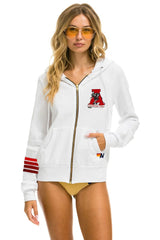 UNIVERSITY OF ALABAMA ROLL TIDE ZIP HOODIE - WHITE